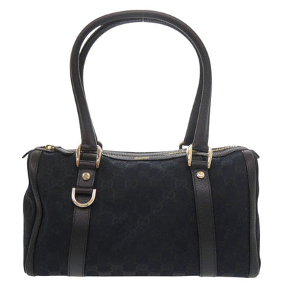 Gucci Mini Boston GG Canvas Leather Black Handbag