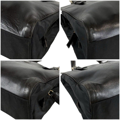 Prada Nappa Leather Tessuto Nylon Mini Tote Black — view 6