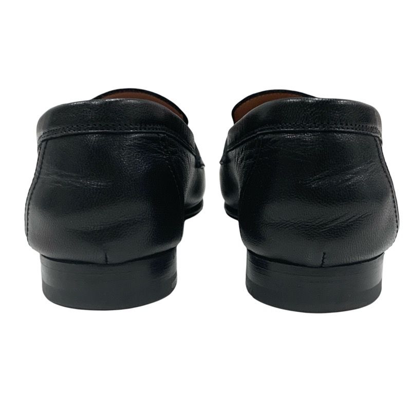 Hermes Paris Loafers Shoes Leather Black Silver Moccasins Flat Shoes Hhardware