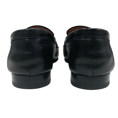 Hermes Paris Loafers Shoes Leather Black Silver Moccasins Flat Shoes Hhardware