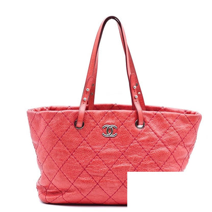 Chanel on the Road Quilted CC Logo Tote Bag