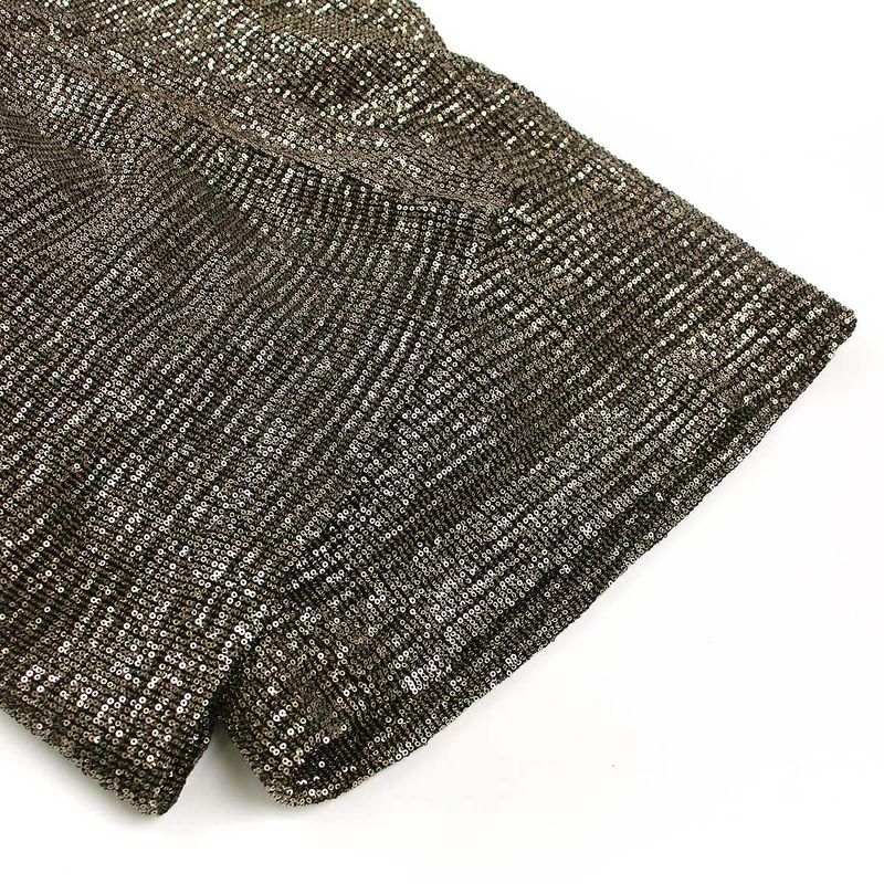 Celine 22ss Allover Sequined Tulle Shorts Sequined Shorts 2z151100q Gold S