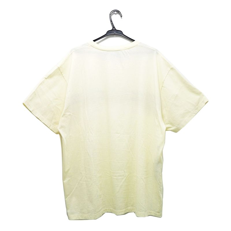 Gucci Webline Logo Print T-shirt XL Size 615044 Cream Color Cotton