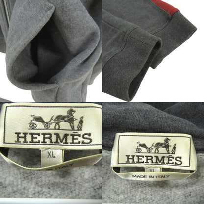 Hermes Zip Sweatshirt Hoodie 647610ja82xl Cotton Gray Men 1133 Hermes
