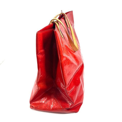 Louis Vuitton Shoulder Bag Reed GM M91084 Monogram Vernis Canvas Rouge Red