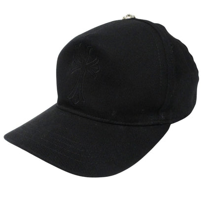 Chrome Hearts Baseball Denim Cap Hat Cross 925 Sterling Silver Crossball Black
