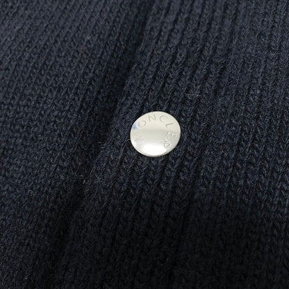 Moncler Cardigan Tricot Down Long Sleeve Flap Button L Navy Nylon — view 9