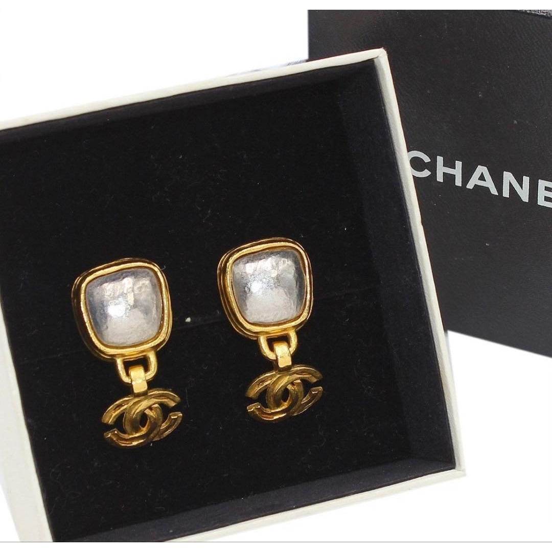 Chanel CC Logo Swing Earrings — view 7