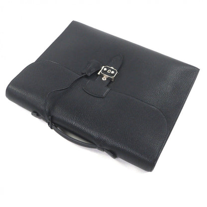 Hermes Sac a Depeches Light Chevre Matte Silver Leather — view 6