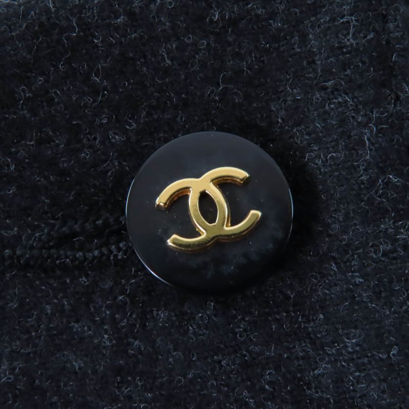 CHANEL Vintage P05858v03532 100% Wool 100% Silk Lining Tight Skirt With Coco