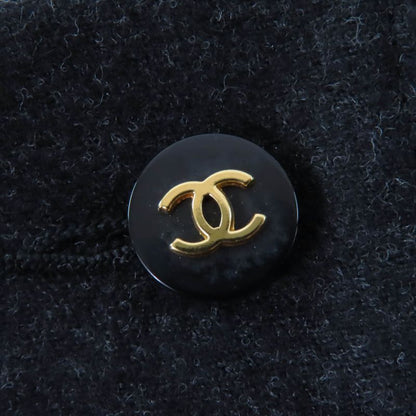 CHANEL Vintage P05858v03532 100% Wool 100% Silk Lining Tight Skirt With Coco