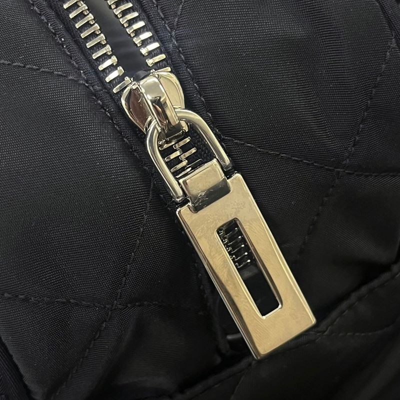 Prada Quilted Chain Tote Bag Nylon Quilted Chain Tote Bag 1bb903 Black