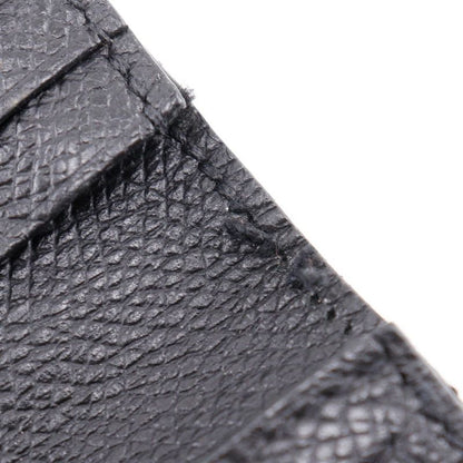 Hermes Bearn Courchevel Black/silver Hardware □O Unisex Long Wallet