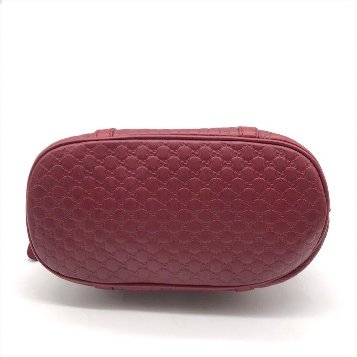 Gucci Micro Guccissima 2-Way Mini Compact Shoulder Bag Red Leather