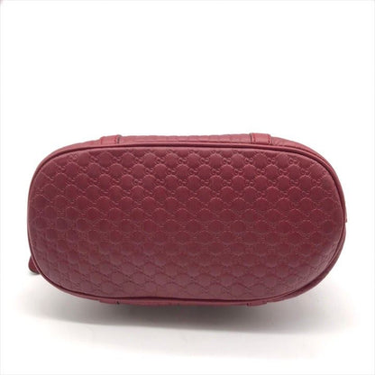Gucci Micro Guccissima 2-Way Mini Compact Shoulder Bag Red Leather