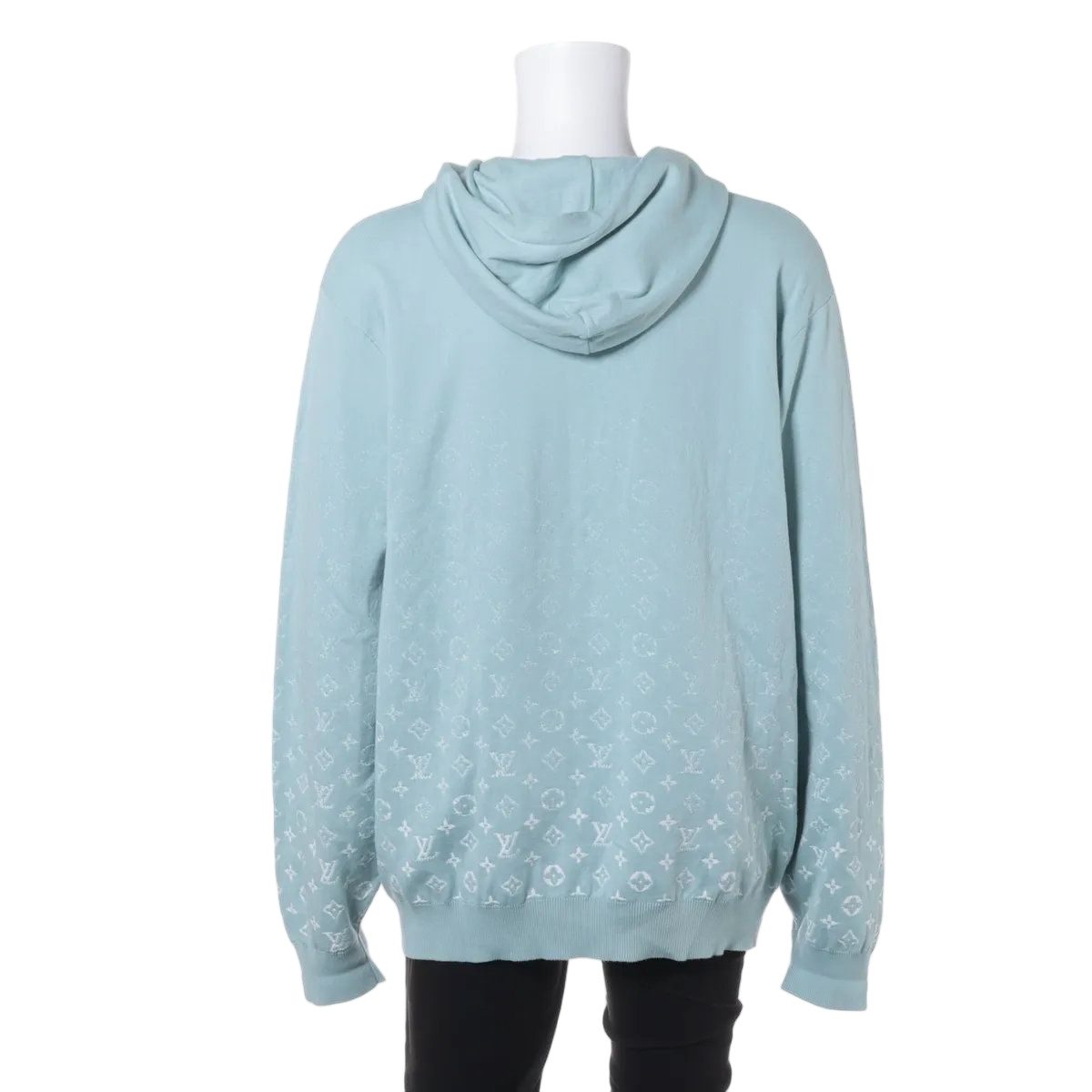 Louis Vuitton Tagged Gradient Monogram Hoodie Blue XXL — view 2