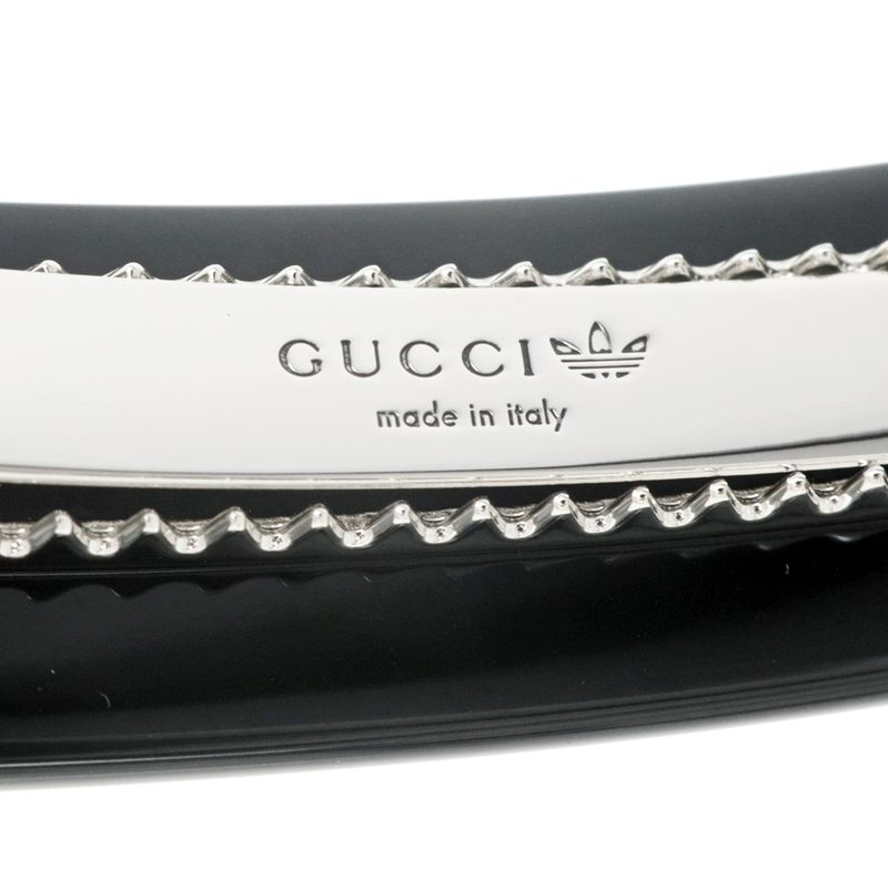 Gucci Adidas Collaboration Hair Clip Black Silver Color With Star