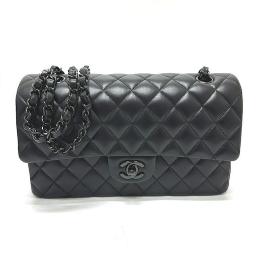 Chanel Shoulder Bag Quilted 25 so Black Lambskin
