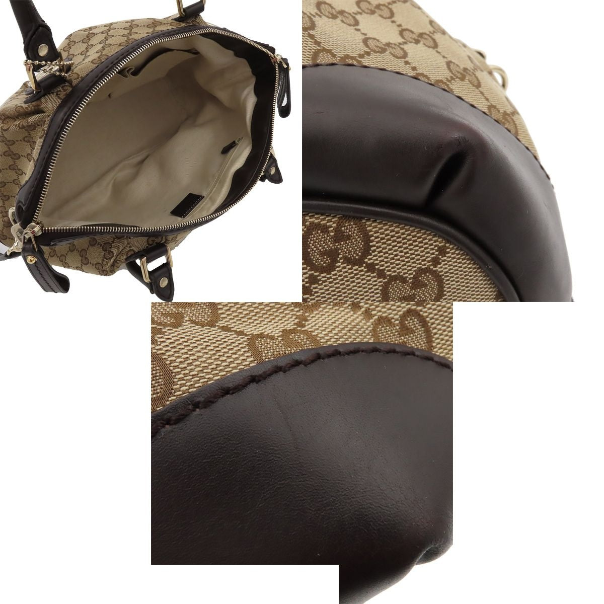 Gucci Sookie Beige GG Canvas Leather 2-Way Shoulder Bag — view 6