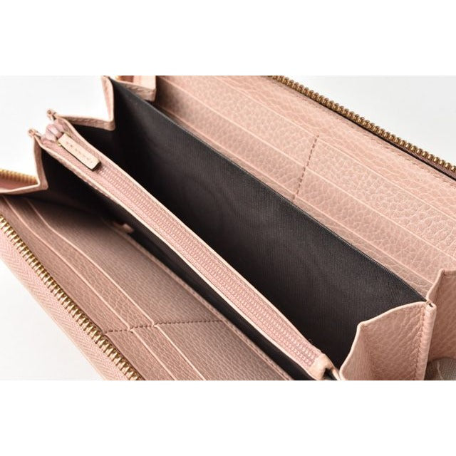 Gucci Long Wallet Petit Marmont Leather Pink Beige — view 7