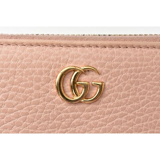 Gucci Long Wallet Petit Marmont Leather Pink Beige — view 8