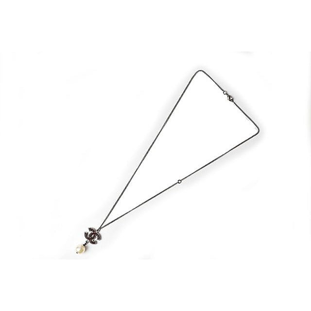 Chanel 2-Way Coco Mark Pearl Motif Burgundy Gunmetal — view 3