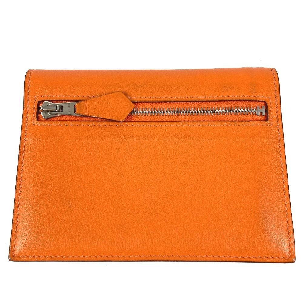 Hermes Bifold Wallet Zip Zap Swift Orange