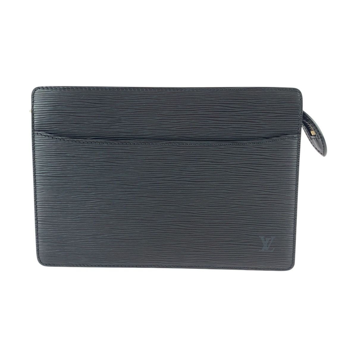 Louis Vuitton Epi Pochette Homme Second Black Gold Leather Clutch