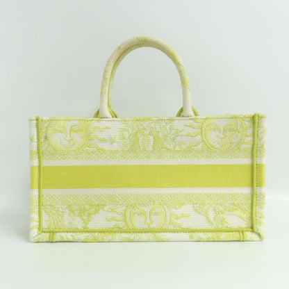 Christian Dior Book Tote Mini M1255zecq Handbag Yellow Canvas Ladies