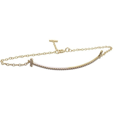 Tiffany & Co T Smile Small Bracelet 18K Yellow Gold
