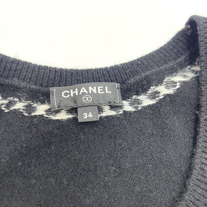 Chanel Knit Trompe L'oeil P64666 Cashmere Black