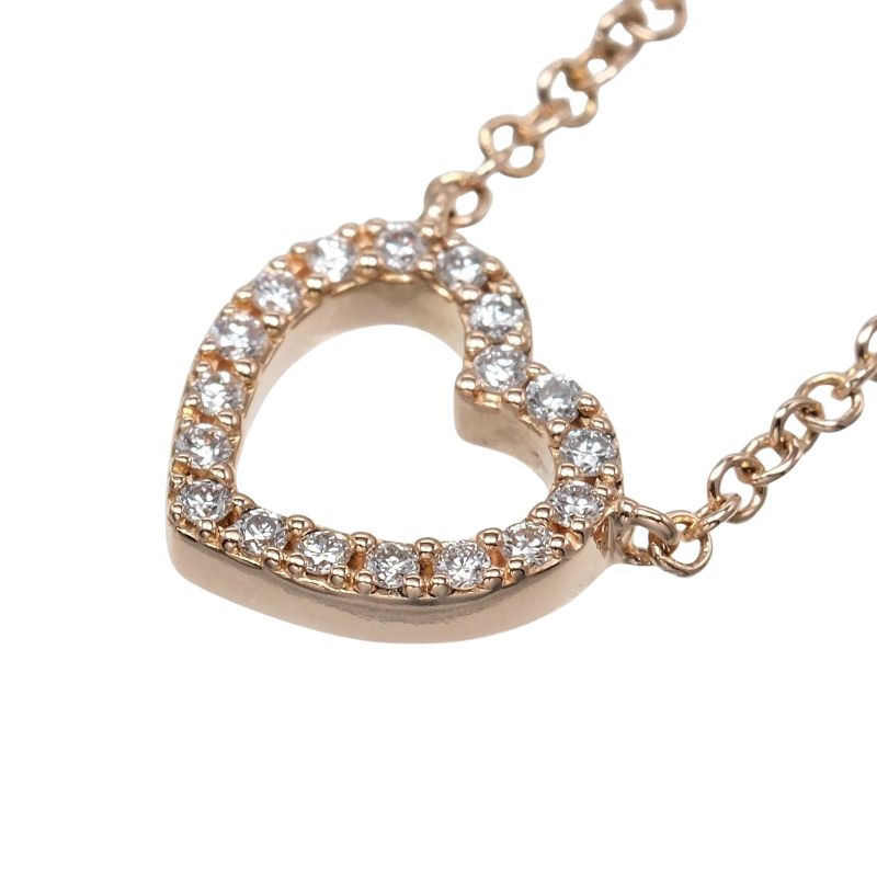 Tiffany & Co Metro Heart 18K Pink Gold And Diamonds Ladies 2g Necklace