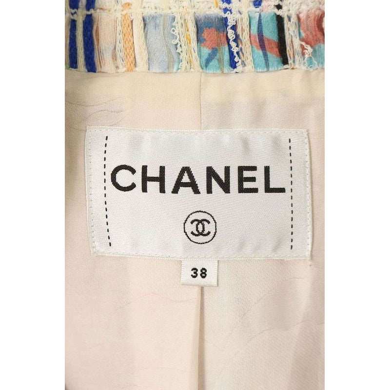 Chanel Coco Mark Button Fringe Tweed Jacket 38 — view 3