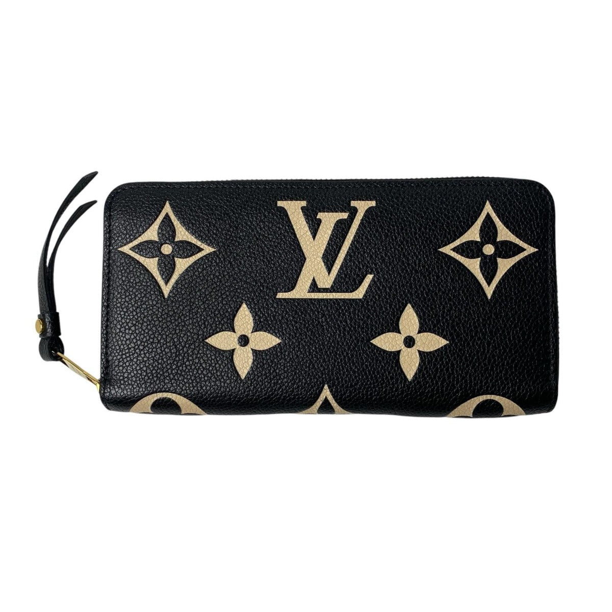 Louis Vuitton Monogram Empreinte Bicolor Zippy Wallet Black Beige — view 2