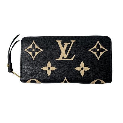 Louis Vuitton Monogram Empreinte Bicolor Zippy Wallet Black Beige — view 2
