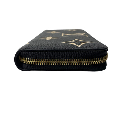 Louis Vuitton Monogram Empreinte Bicolor Zippy Wallet Black Beige — view 4
