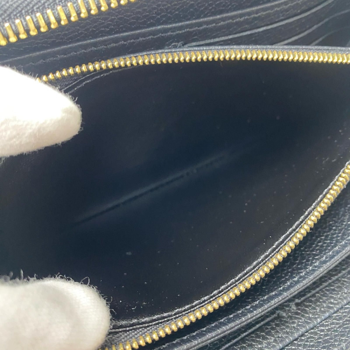 Louis Vuitton Monogram Empreinte Bicolor Zippy Wallet Black Beige — view 8