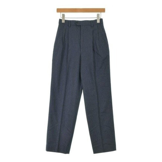 Celine Trousers Pants Wool Cotton Navy Gray