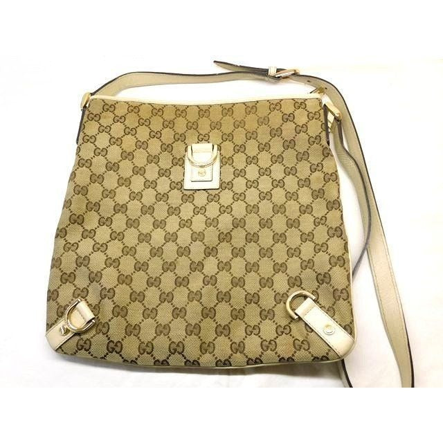 Gucci GG Canvas Shoulder Bag Beige