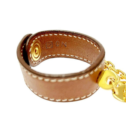 Hermes Leather Nomade Globe Holder Brown Gold Engraved H 397838