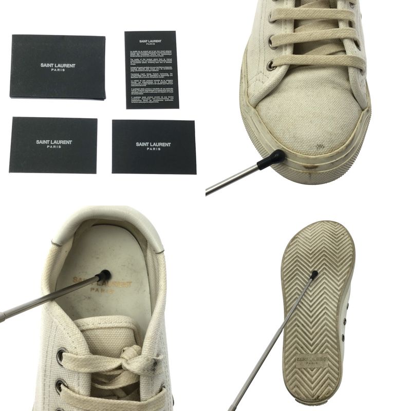 Saint Laurent Paris - Malibu Low Cut Sneakers - 35 - White - Women's