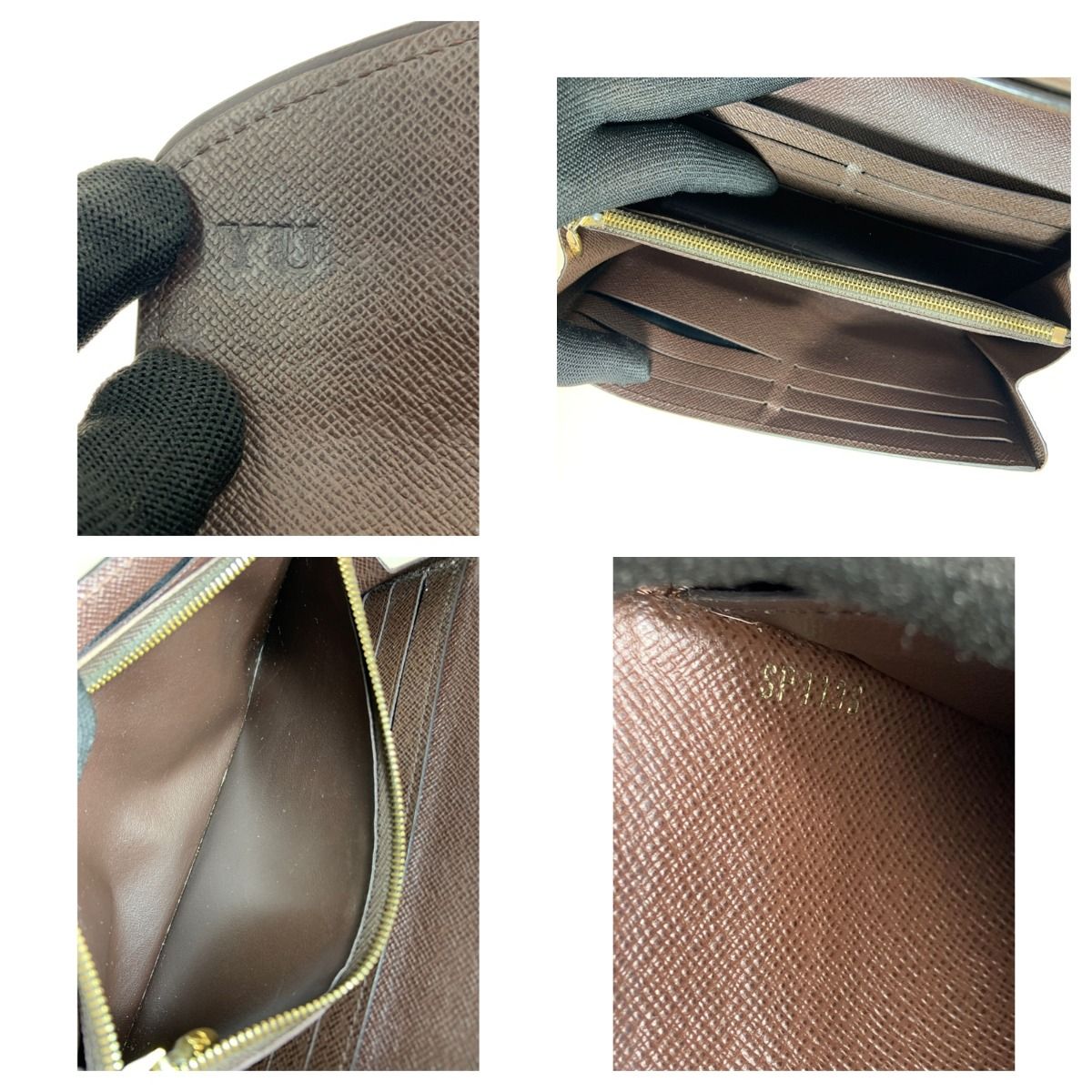 Louis Vuitton Damier Portefeuille Normandy Bifold Long Wallet N61262 Brown