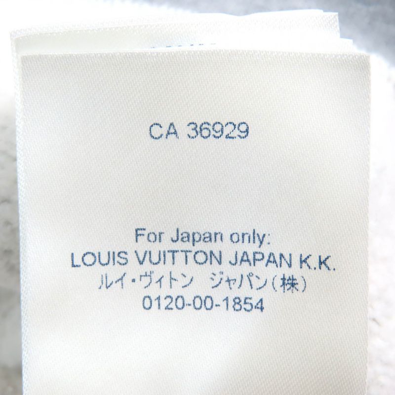 Louis Vuitton 21AW Neon Working Man 100% Cotton Logo Print Pullover Hoodie Grey