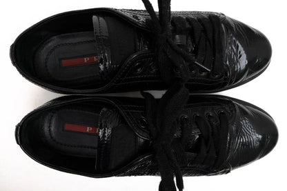 Prada Shoes Sneakers Shoes Low Cut Ladies Women Women's Enamel Patent Leather