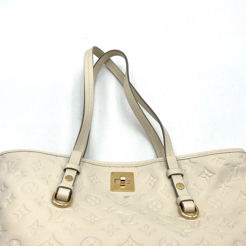 Louis Vuitton Citadines PM M40554 Handbag Tote Monogram Empreinte White Women