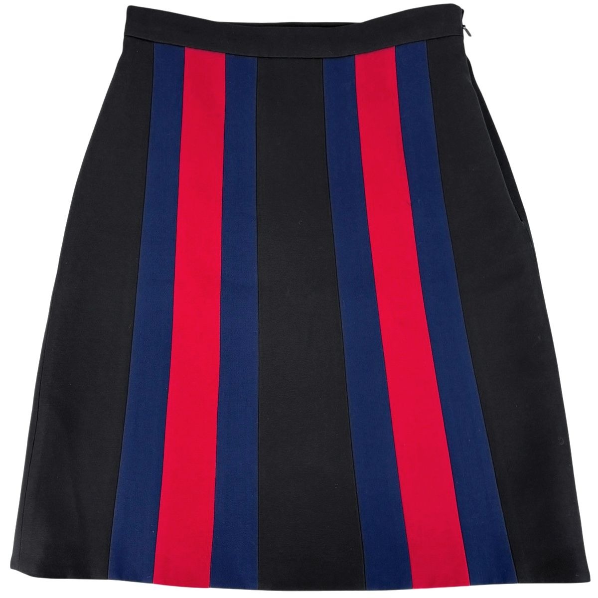 Gucci Sherry Line Mini Skirt Hair Silk Black Multicolor