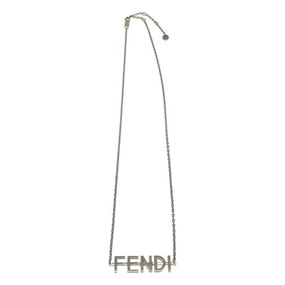 Fendi Logo Necklace Silver