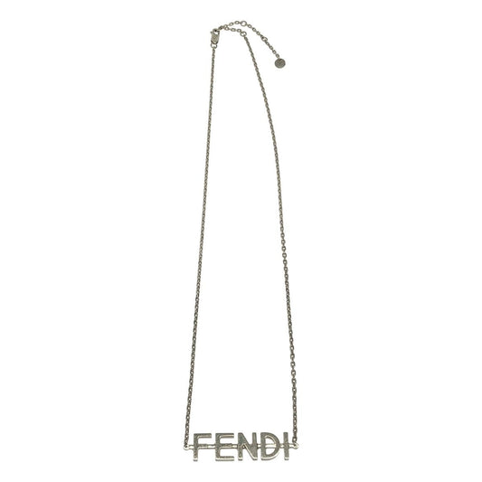 Fendi Logo Necklace Silver