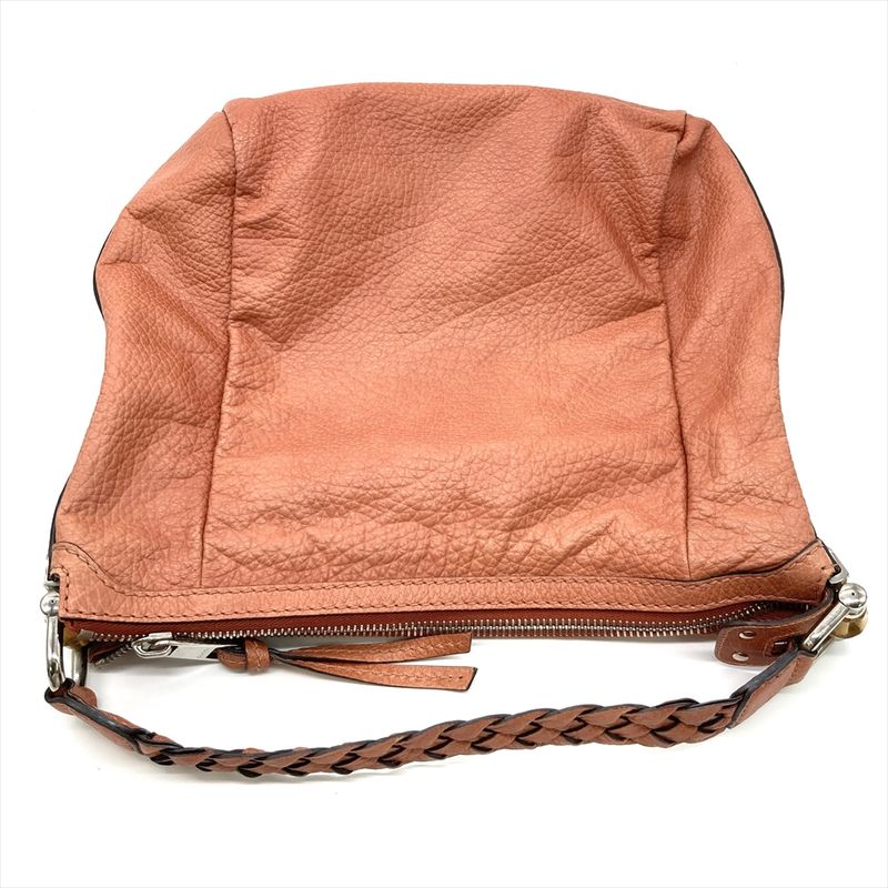 Gucci Shoulder Bag Leather 257090 Pink Silver Hardware D7608708 Bamboo Full