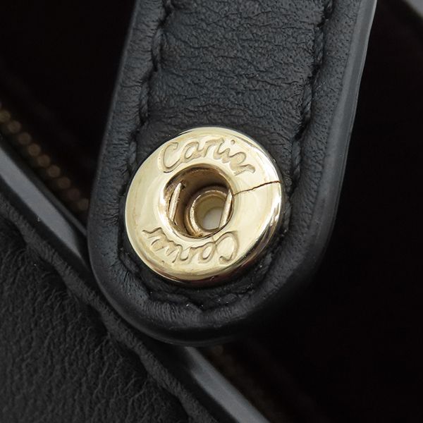 Cartier Shoulder Bag Hobo Bag Sm Leather Black Gold Hardware Must de Cartier